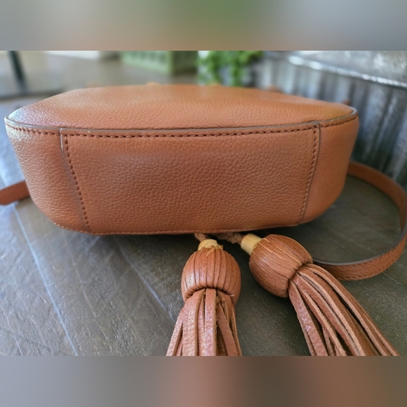 Foley & Corinna Sarabi Saddle Bag In Honey Brown Leather With Tassels - Picture 8 of 10
